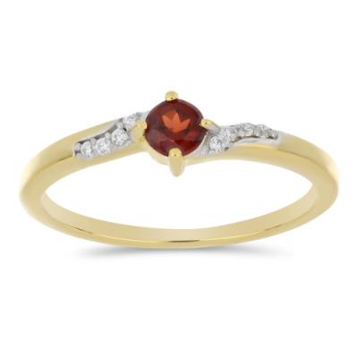 BUY 925 SILVER WITH GARNET GEMSTONE RING IN GOLD PLATED
